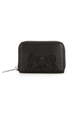 Kenzo logo-embroidered leather wallet