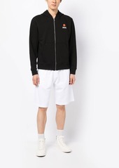 Kenzo logo-embroidery zip-up hoodie