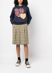 Kenzo logo-flocked cotton hoodie