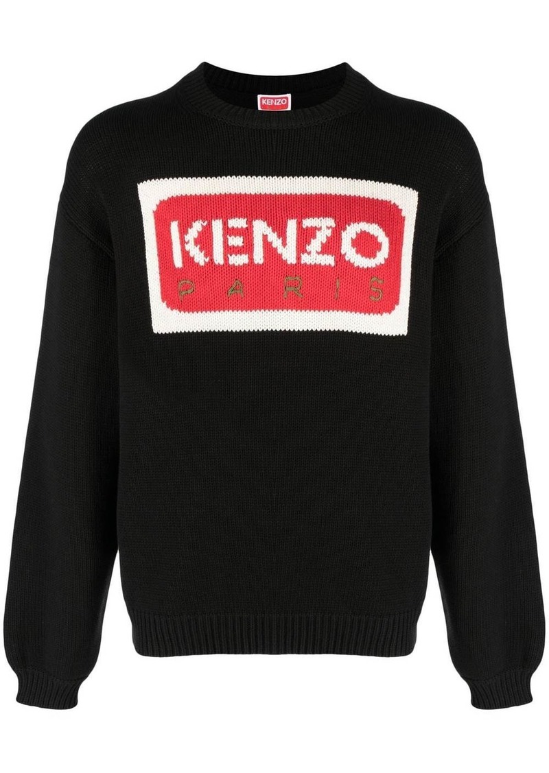 Kenzo logo intarsia crew neck jumper