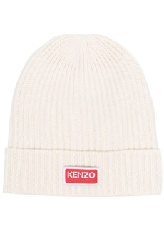 Kenzo logo-patch knitted beanie