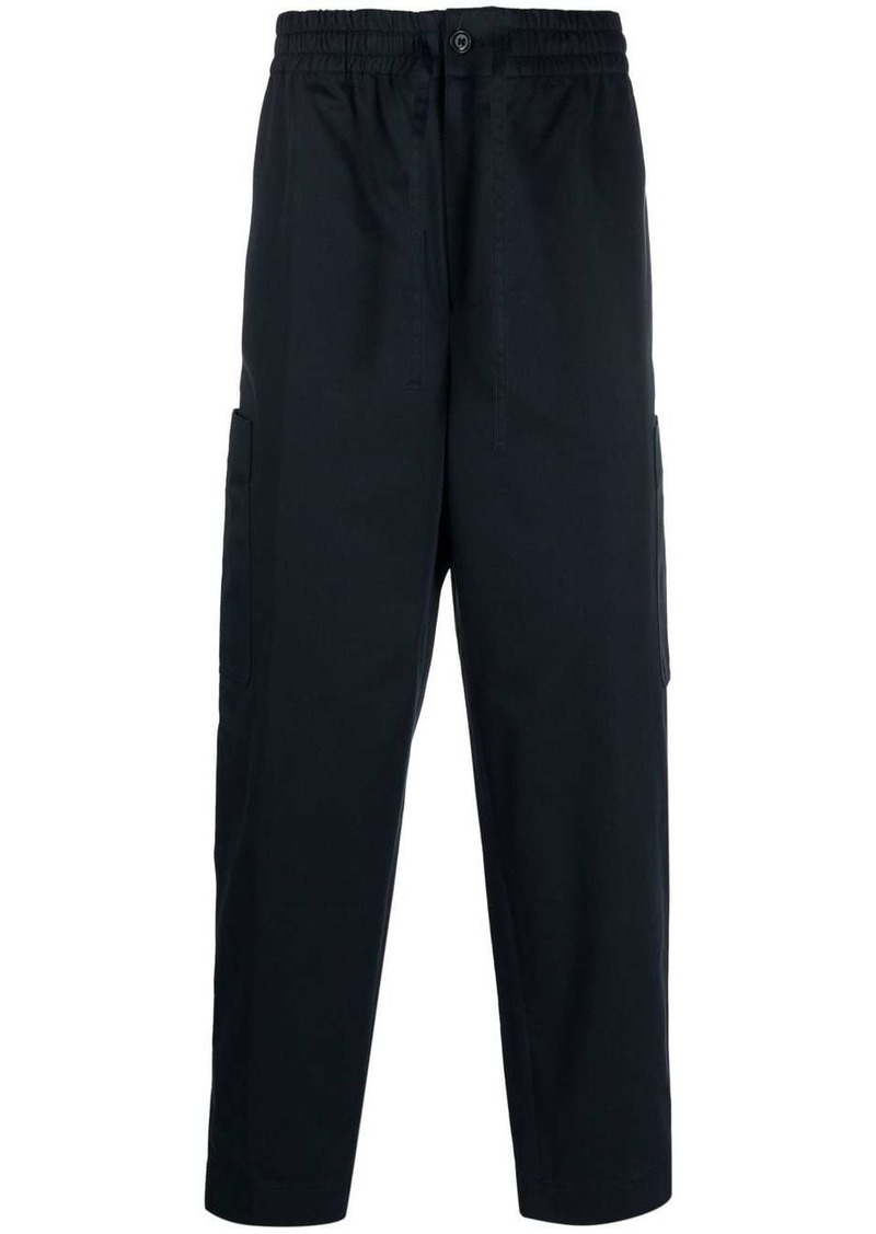 Kenzo logo-patch wide-leg trousers