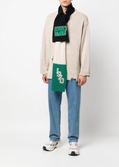 Kenzo logo-patch wool scarf