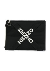Kenzo logo-print clutch