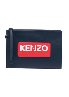 Kenzo logo-print clutch bag