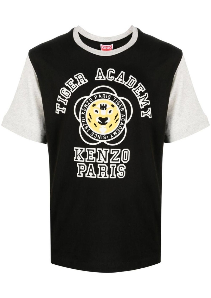 Kenzo logo-print colour-block T-shirt