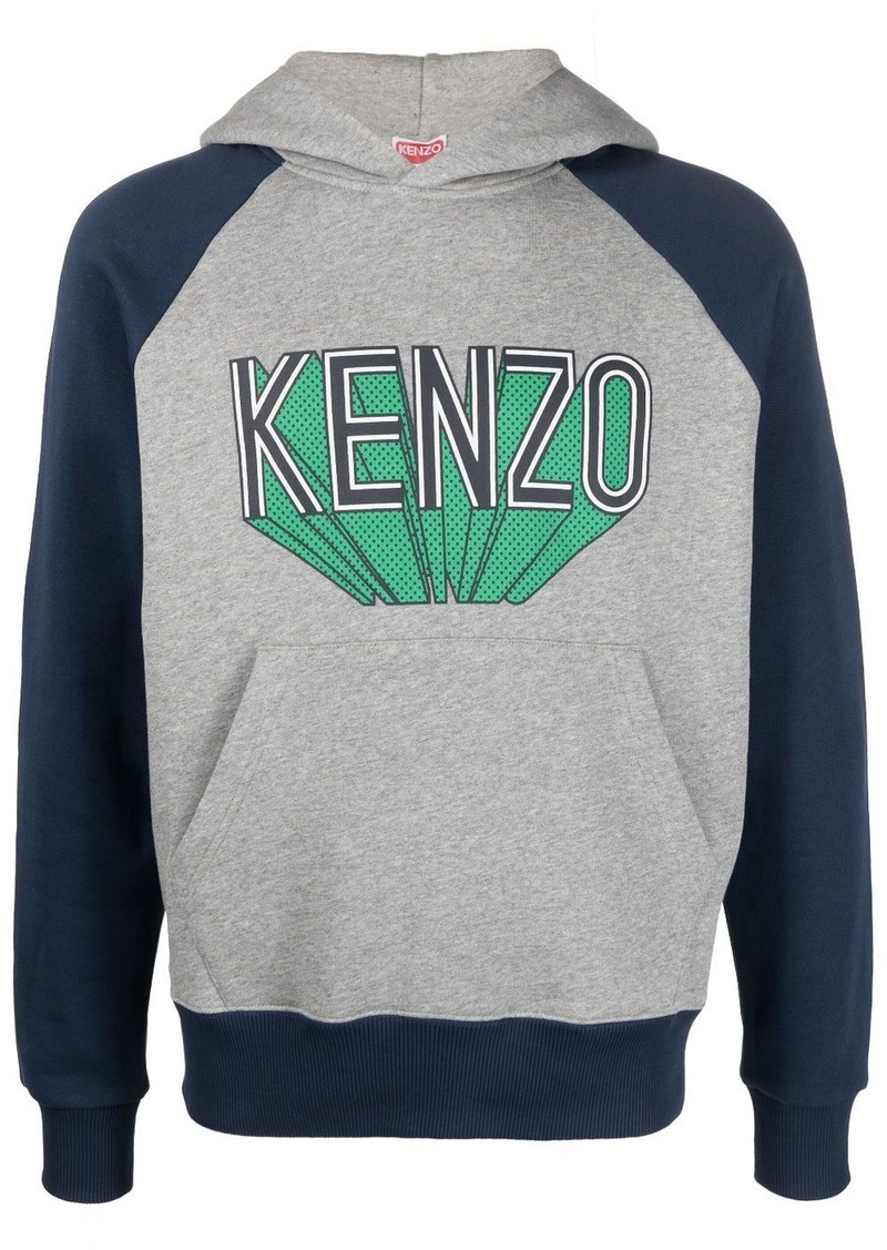 Kenzo logo-print cotton jersey hoodie