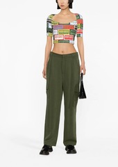 Kenzo logo-print crop top