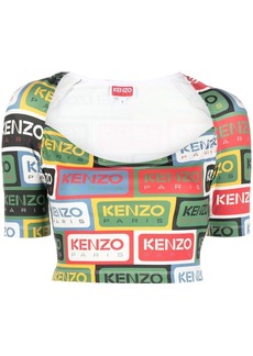 Kenzo logo-print crop top