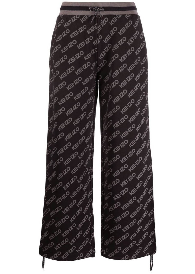 Kenzo logo-print wide leg track pants