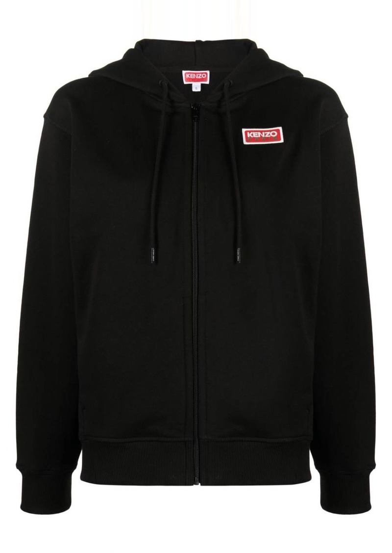 Kenzo logo-print zip-front hoodie