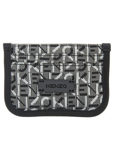 KENZO Woven Card Holder in Misty Grey at Nordstrom