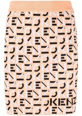 Kenzo monogram logo-knit mini skirt
