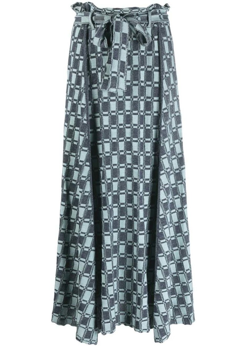 Kenzo monogram-pattern knitted maxi skirt