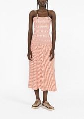 Kenzo off-shoulder shirred midi dress