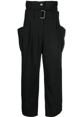 Kenzo paperbag-waist cropped trousers