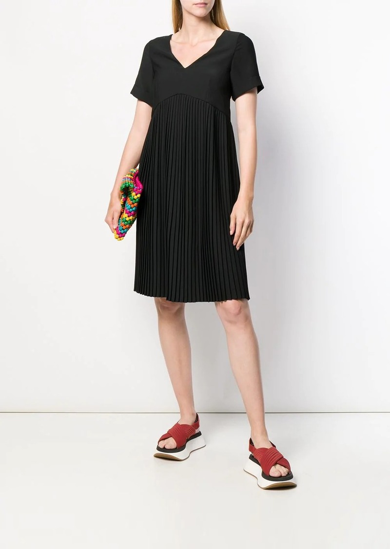 pleated t shirt dress