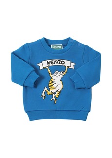 Kenzo Printed Cotton Sweatshirt W/ Logo