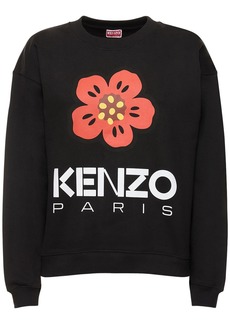 Kenzo Printed Logo Cotton Jersey Sweatshirt