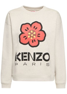 Kenzo Printed Logo Cotton Jersey Sweatshirt