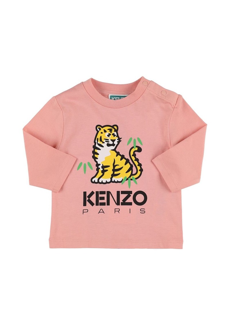 Kenzo Printed Organic Cotton T-shirt W/logo