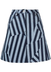 Kenzo Dazzle Stripe denim skirt