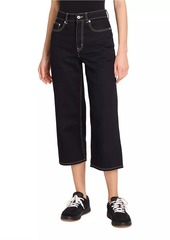 Kenzo Sumire High-Rise Cropped Wide-Leg Jeans