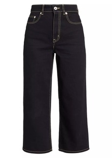Kenzo Sumire High-Rise Cropped Wide-Leg Jeans