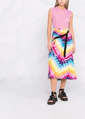 Kenzo tie-dye wrap midi skirt