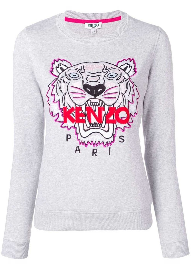 kenzo tiger embroidered sweatshirt