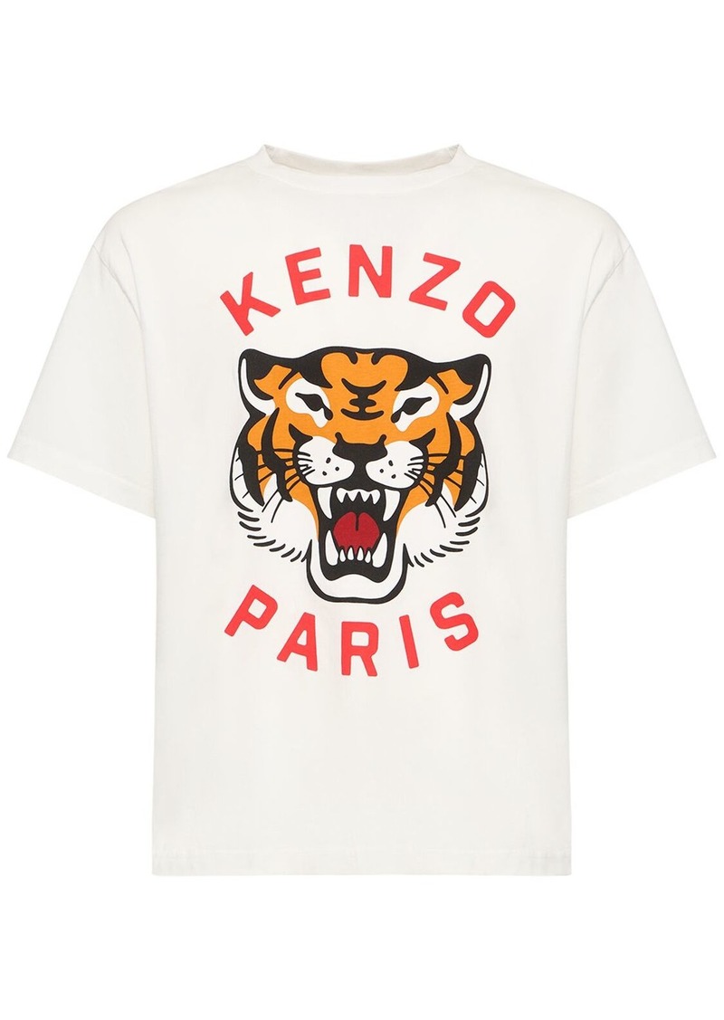 Kenzo Tiger Print Cotton Jersey T-shirt