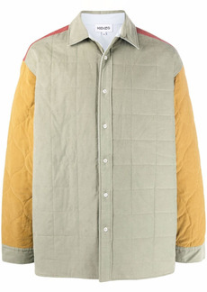Kenzo tilleul panelled shirt jacket