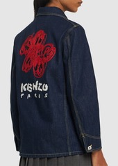 Kenzo Varsity Cotton Denim Workwear Jacket
