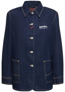 Kenzo Varsity Cotton Denim Workwear Jacket