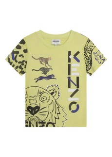 Kenzo Yellow Tiger Print T-shirt