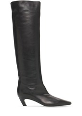 Khaite 50mm Davis Leather Tall Boots