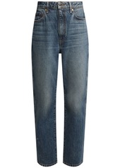 Khaite Abigail High Rise Straight Jeans