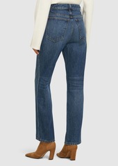 Khaite Abigail High Rise Straight Jeans