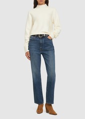 Khaite Abigail High Rise Straight Jeans