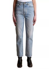 Khaite Abigail High-Rise Straight Jeans