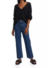 Khaite Abigale Mid-Rise Slim-Fit Jeans