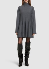 Khaite Clarice Knitted Wool Mini Dress