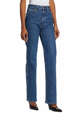 Khaite Danielle High-Rise Straight-Leg Jeans