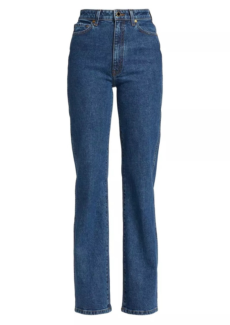 Khaite Danielle High-Rise Straight-Leg Jeans