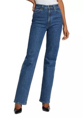 Khaite Danielle High-Rise Straight-Leg Jeans