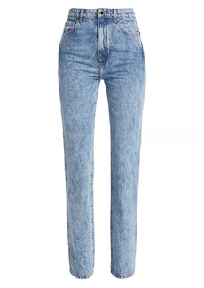 Khaite Danielle Mid-Rise Straight-Leg Jeans