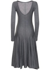 Khaite Dany Long Sleeve Wool Midi Dress