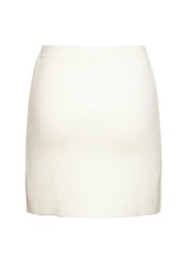 Khaite Darrion Knitted Wool Blend Mini Skirt