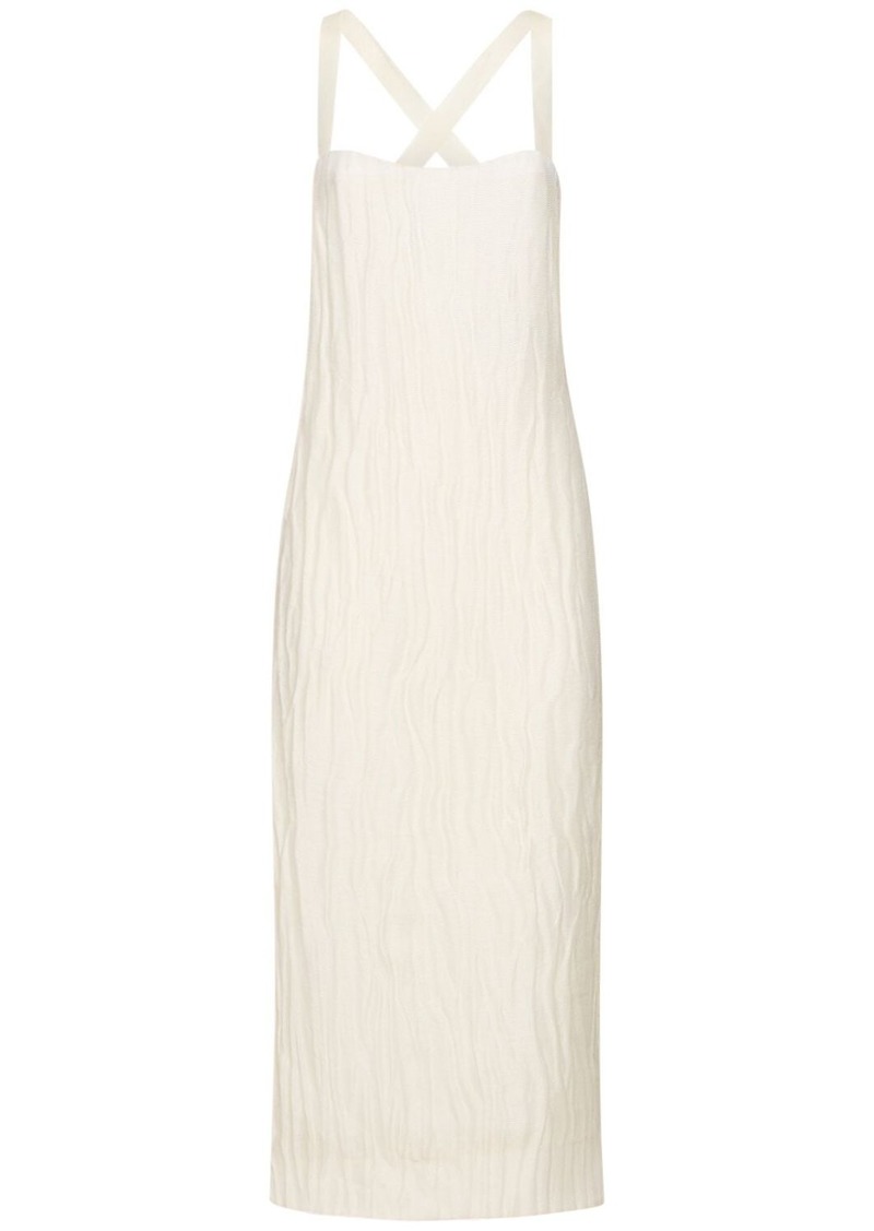 Khaite Fabia Viscose & Silk Midi Dress