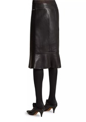 Khaite Francine Leather Skirt